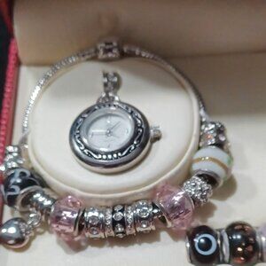 NIB Glam Glow Beaded Bracelet Watch